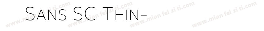 鸿蒙 Sans SC Thin字体转换